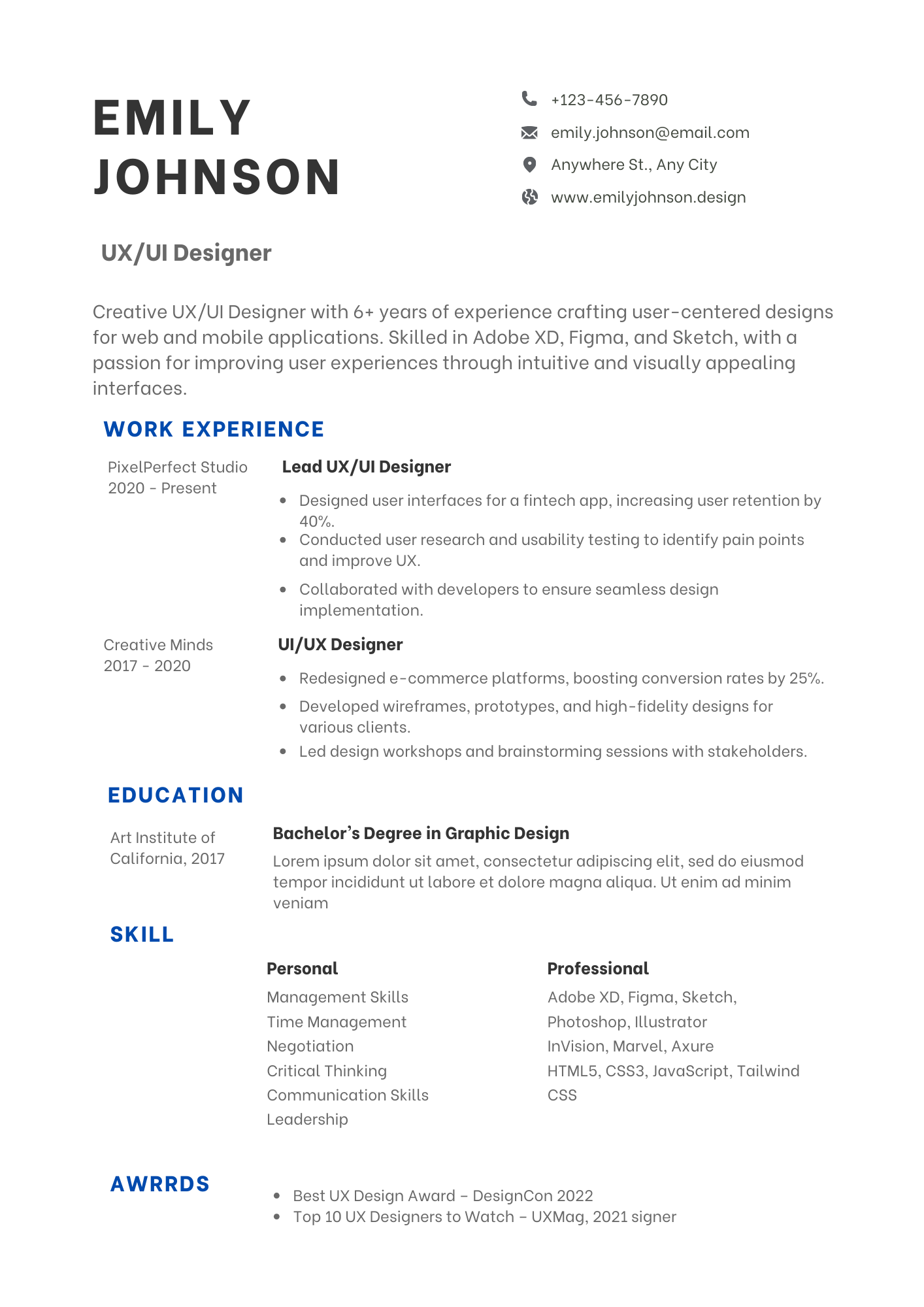 Resume Preview